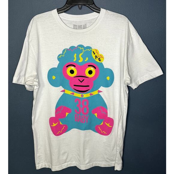 YOUNGBOY NEVER BROKE AGAIN MEN'S 38 BABY WHITE SHORT SLEEVE T-SHIRT SIZE LARGE - Picture 1 of 7